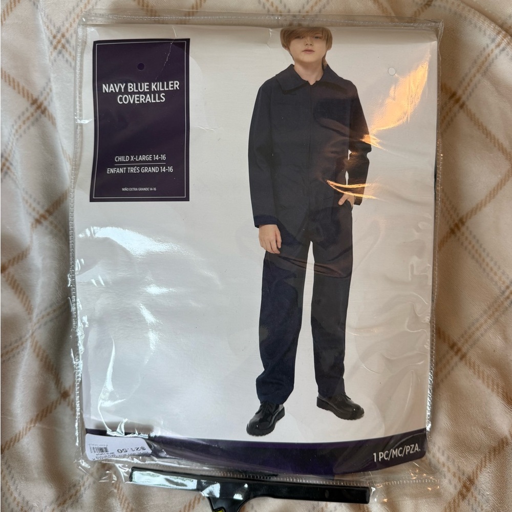 Navy Blue Killer Coveralls Costume for Kids